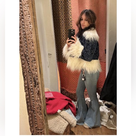 FREE PEOPLE NWT SABINA FUR BOMBER JACKET 🔥 - Picture 10 of 12